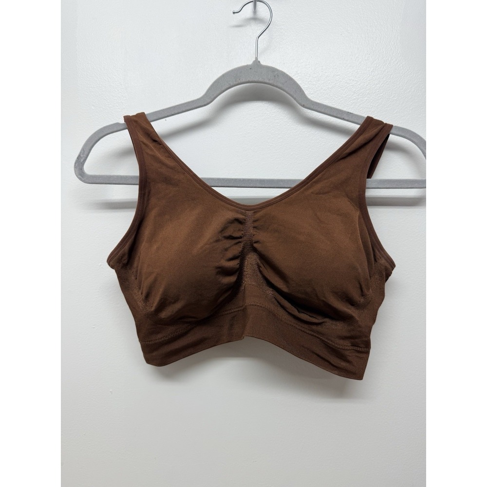 Truekind Daily Comfort Wirefree Shaper Bra‎ with Extender Chocolate Brown XL #59